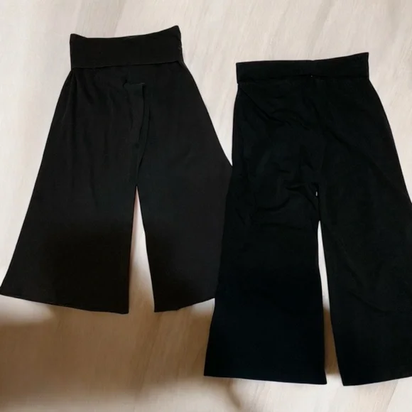 Chic Black Wide-Leg Pants 2 pair Victoria Secret & Merona medium - Picture 1 of 14